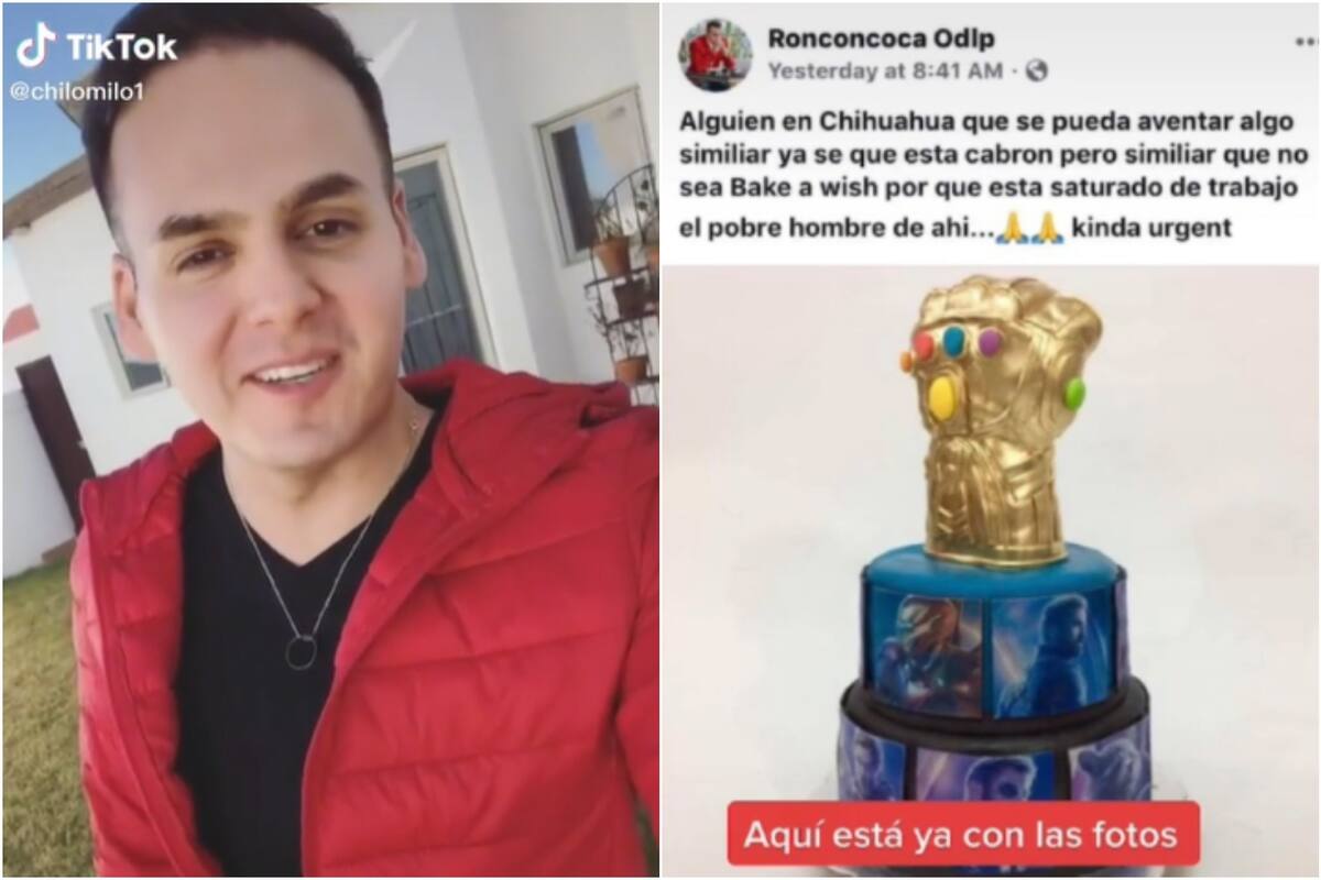 Un hombre pidió un torta decorada con el guante de Thanos y recibió algo totalmente diferente (Crédito: Captura de video/TikTok)