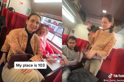 Un hombre reclamó su lugar en un tren de Europa y la pasajera que lo había usurpado no tuvo opción