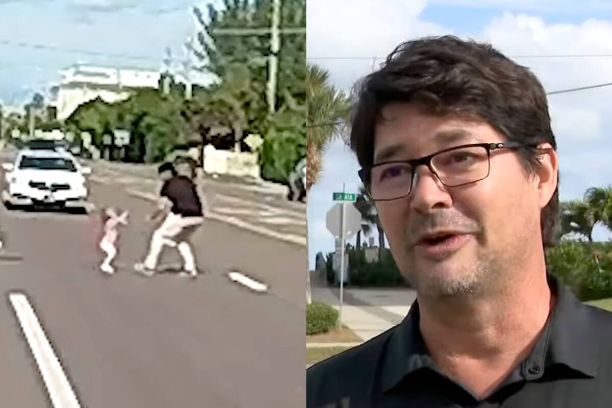 Un hombre rescató a dos niñas pequeñas que caminaban solas en medio del tránsito en la A1A, en el condado de Brevard