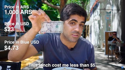 Un influencer asiático explicó la inflación argentina (Foto: Captura de video)