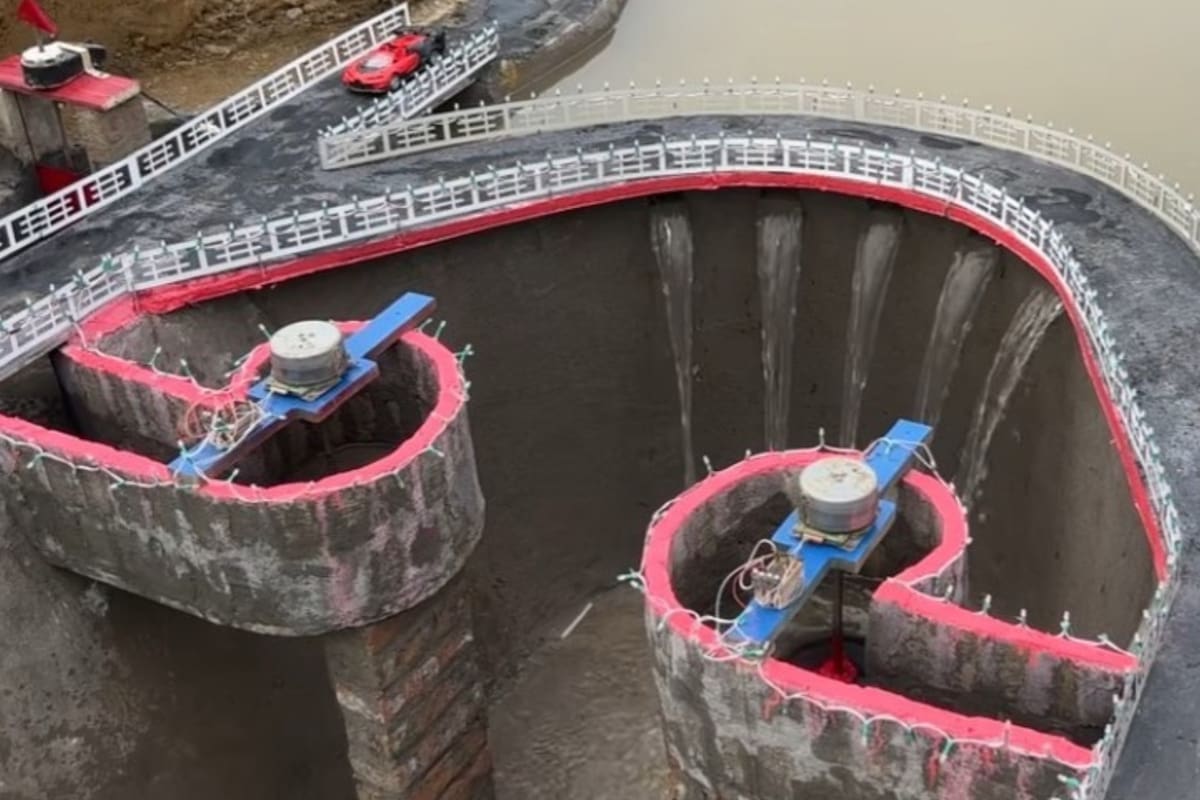 Un influencer construyó una central eléctrica en un arroyo lindero a su domicilio