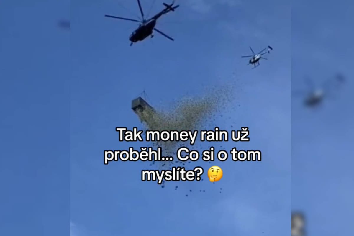 Un influencer lanzó cientos de miles de dólares desde un helicoptero (Captura video)