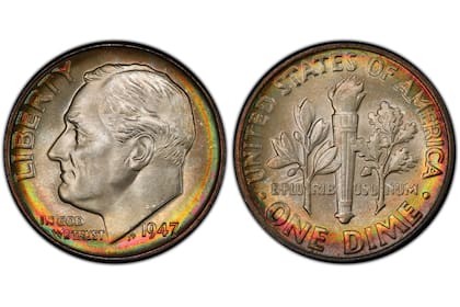 Un inusual fallo de acuñación en una moneda de diez centavos estadounidense convirtió a este ejemplar único en una pieza codiciada entre coleccionistas