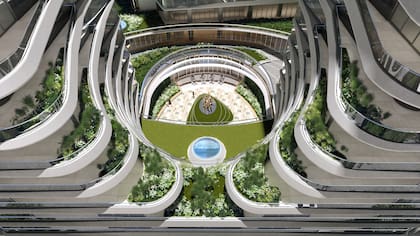 Un jardín central unirá las tres torres