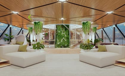 Un jardín zen será uno de los elementos “naturales y relajantes” para luego dar paso a un jacuzzi, pileta y helipuerto en el apartado lujoso.