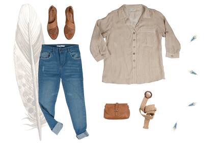 Un jean informal ayuda a amalgamar el look descontracturado que aportan estos colores