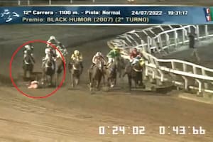 Un jockey resultó herido de gravedad en una carrera en el hipódromo de La Plata y pelea por su vida