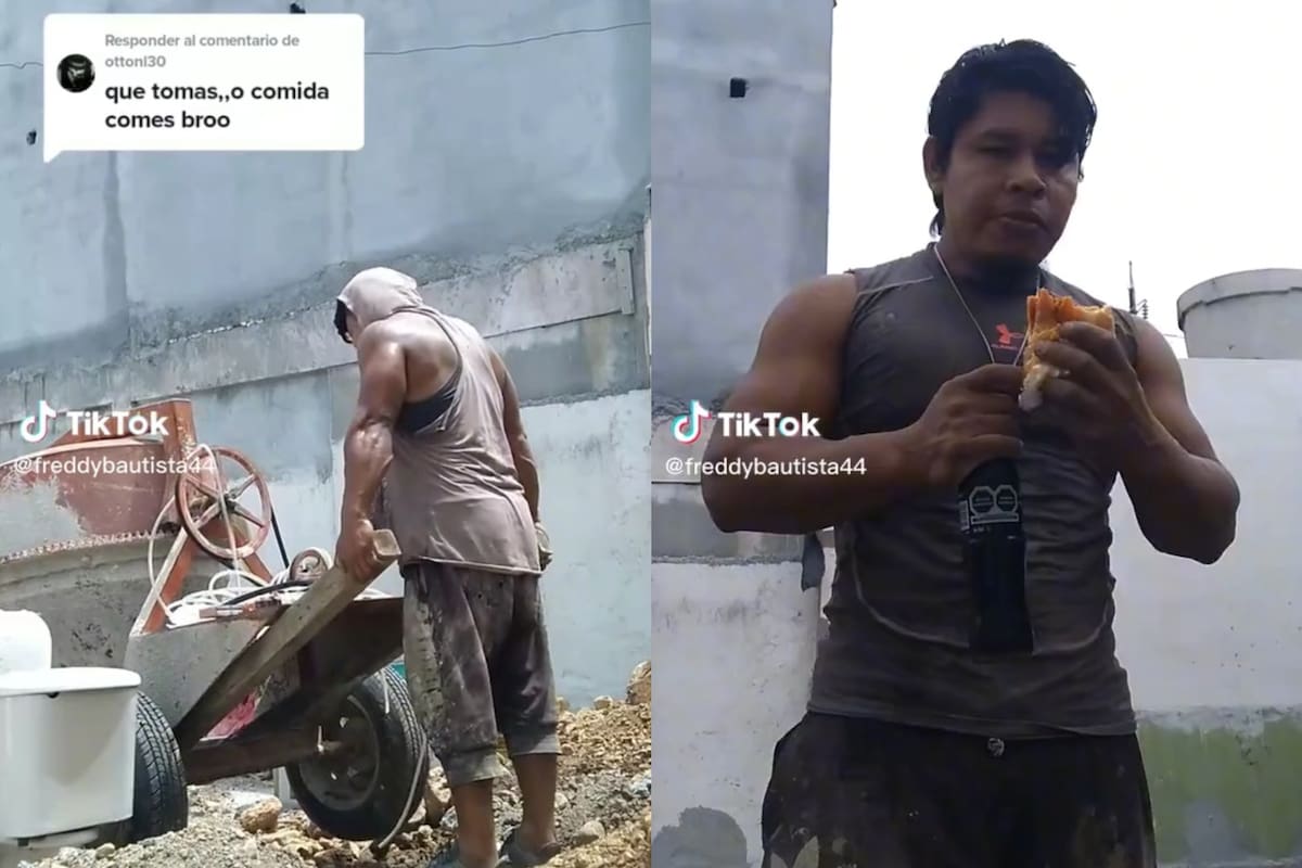 Un joven albañil revolucionó las redes por su rutina de ejercicios