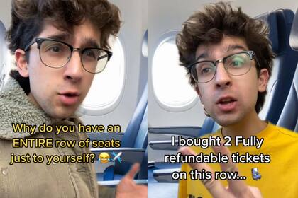 Un joven aseguró que compra una fila entera de asientos y luego pide un reembolso; su táctica generó un debate en las redes