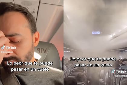 Un joven compartió en su cuenta de TikTok el video de una extraña situación que vivió durante un vuelo