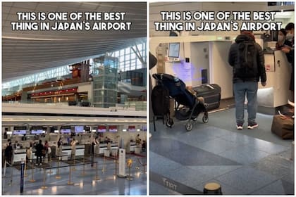 Un joven compartió en sus redes la novedosa manera de pesar el equipaje en Japón