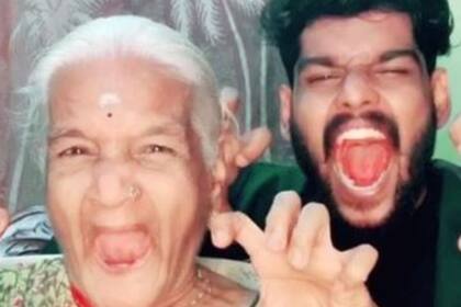 Un joven es furor en TikTok por divertir a millones de seguidores con desopilantes videos junto a su abuela