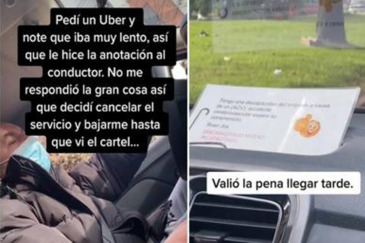 Un joven estaba a punto de cancelar su viaje por Uber, pero vio algo en el carro que lo hizo recapacitar