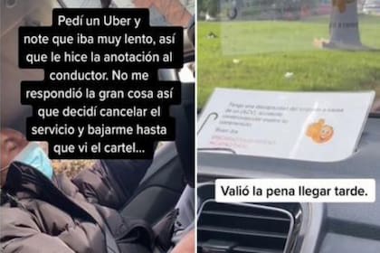 Un joven estaba a punto de cancelar su viaje por Uber, pero vio algo en el carro que lo hizo recapacitar