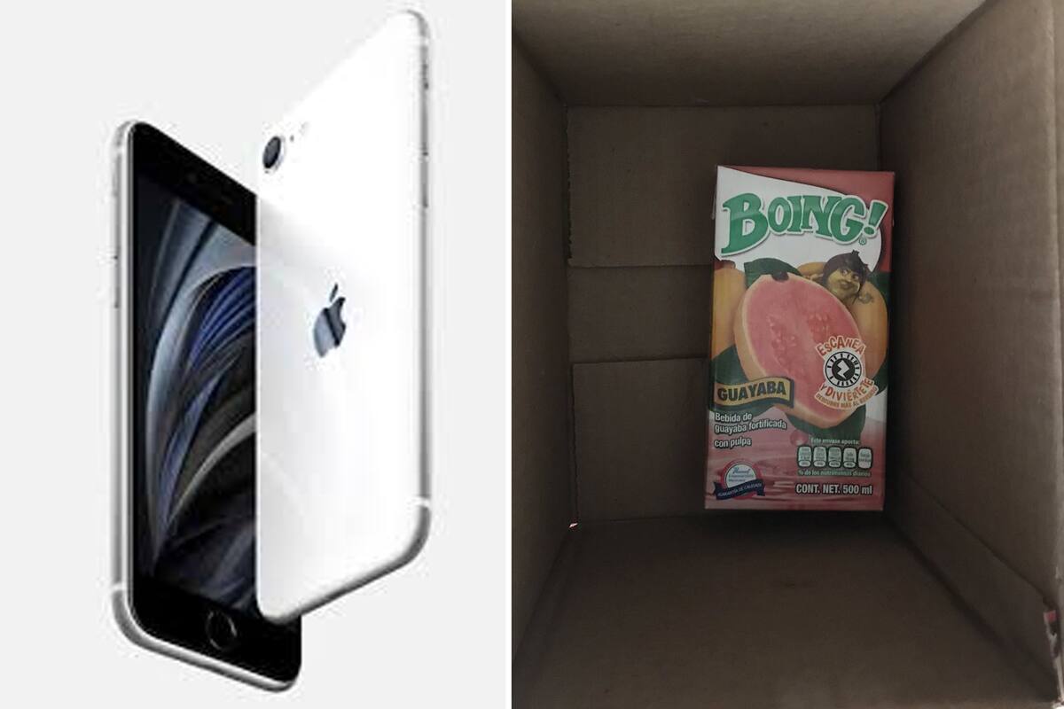 Un joven mexicano contó en Twitter que pidió un Iphone por Internet y le mandaron un jugo en una caja por error