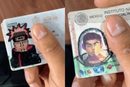 Un joven mexicano fue multado por tener dibujos en su identificación (Foto: Tiktok: @Hugocauiz)