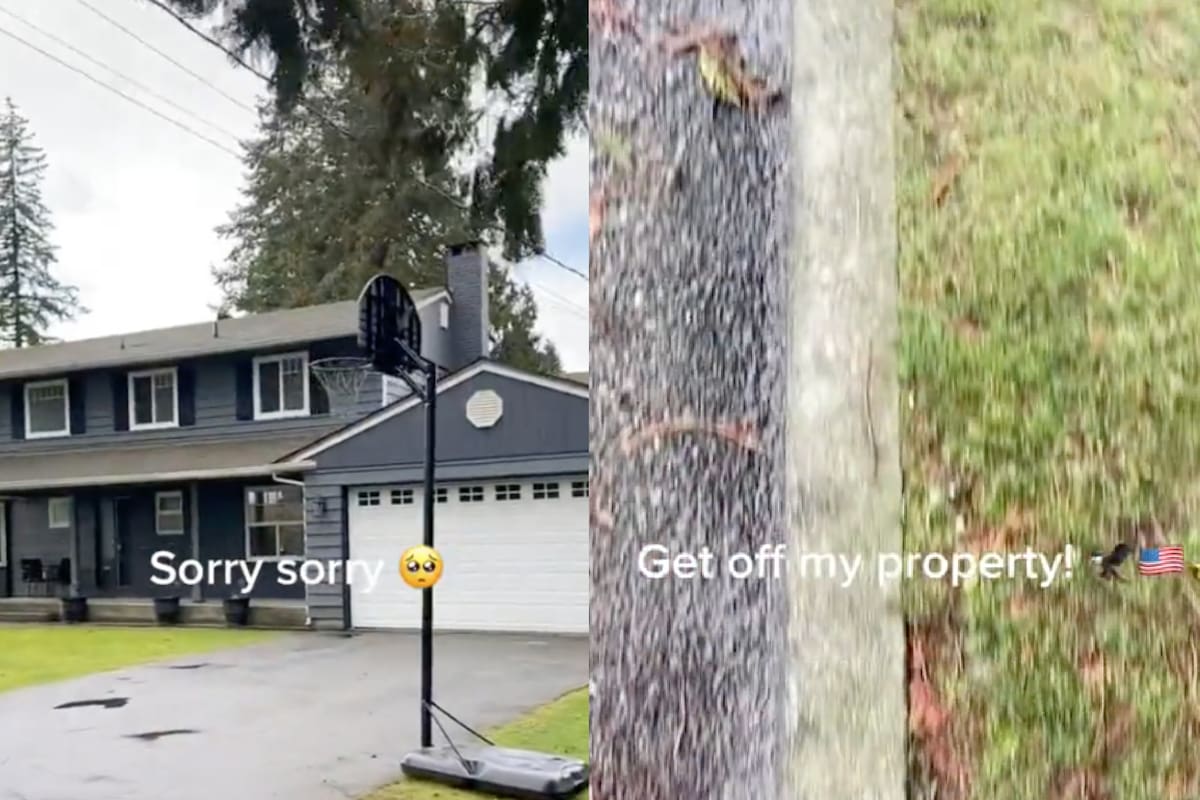 Un joven mostró su molestia ante la falta de veredas en un barrio de Canadá