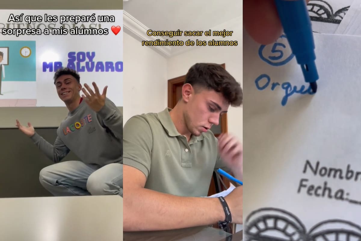 Un joven profesor se viralizó por su forma de enseñanza (Captura video)