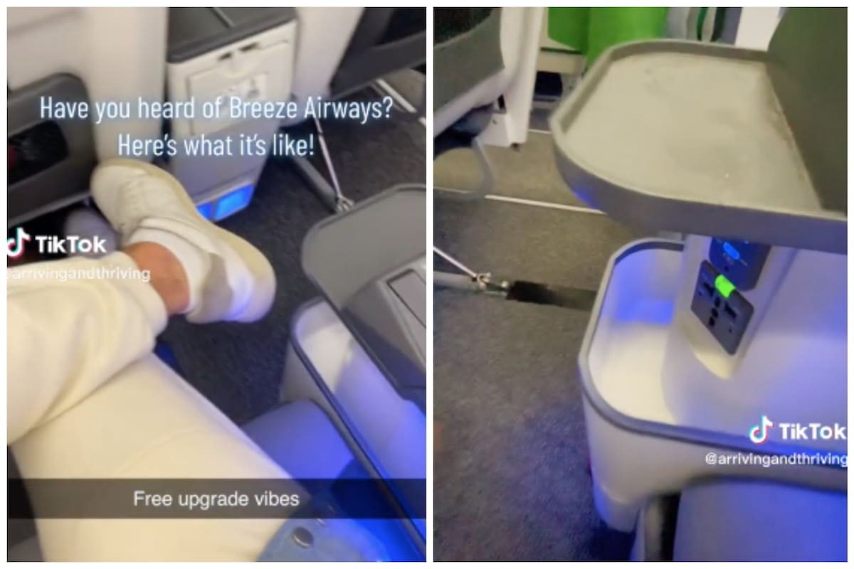 Un joven viajero documentó su experiencia en uno de los aviones más nuevos de una aerolínea estadounidense y quedó sorprendido