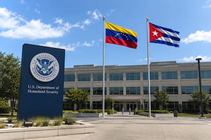 Un juez federal de Rhode Island invalidó una serie de normativas del gobierno de Trump que bloqueaban el procesamiento de beneficios migratorios legales, lo que favorece a venezolanos y cubanos
Fotomontaje editado con IA (@uscis y Unsplash)