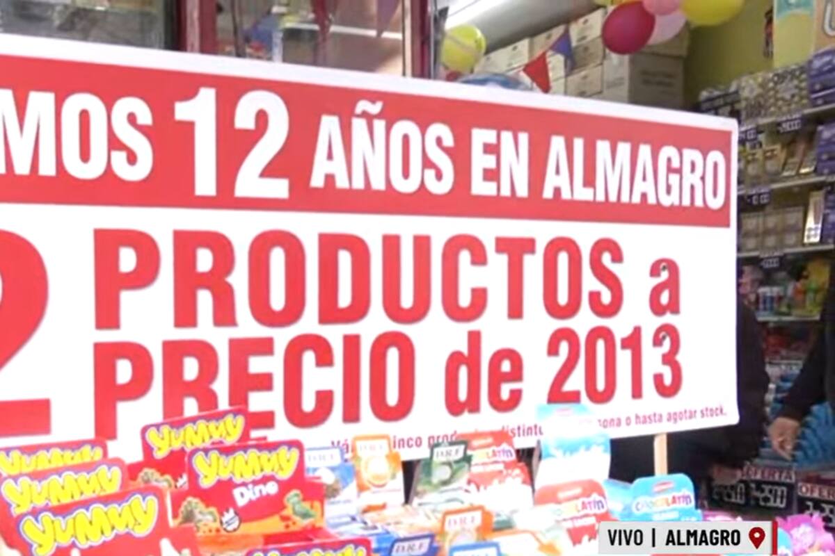 Un kiosco en Almagro vende productos al precio que tenían en 2013
