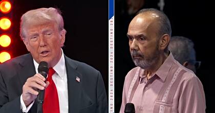 Un latino, que se considera republicano indeciso, cuestionó a Trump acerca de la polémica sobre los haitianos en Springfield, Ohio