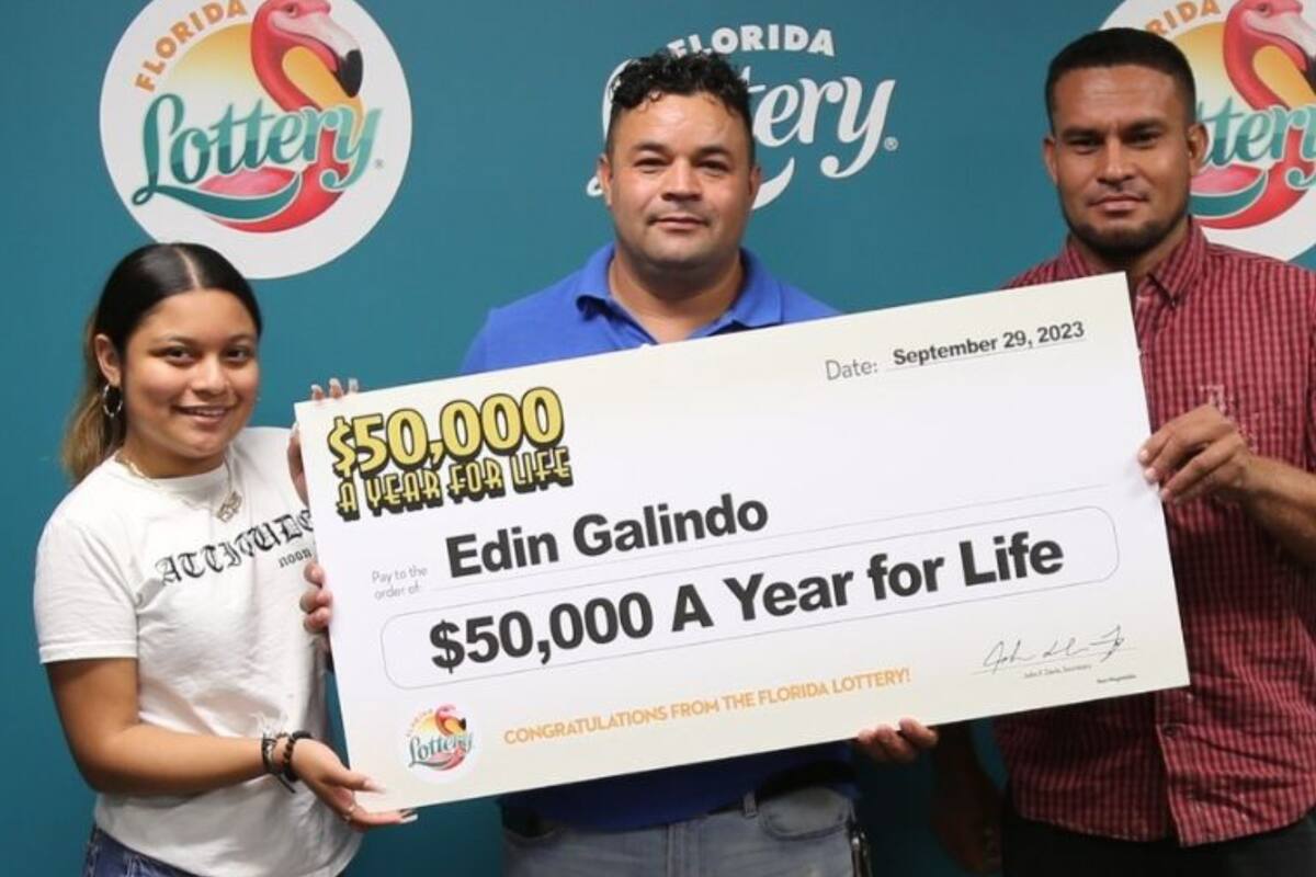 Un latino se convirtió en ganador de un popular premio de la Lotería de Florida