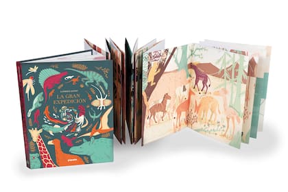 Un libro que se despliega en ocho metros para contar la historia de la prehistoria