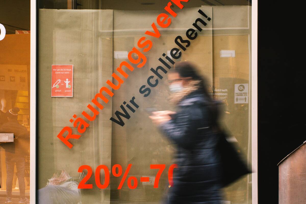 Un local cerrado en Alemania, en la economía pospandemia