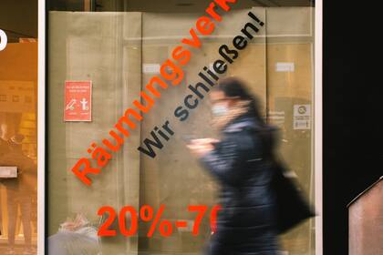 Un local cerrado en Alemania, en la economía pospandemia