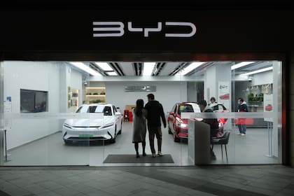 Un local de BYD en Shanghai
