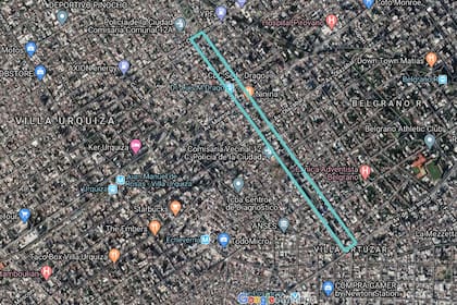 Un mapa con el trazado de la AU3
