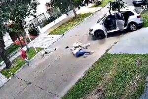 Un matrimonio fue arrollado por el ladrón que les robó el auto