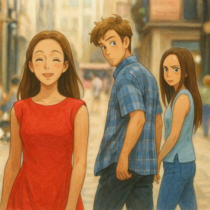 Un meme transformado en viñeta del estudio Ghibli usando ChatGPT