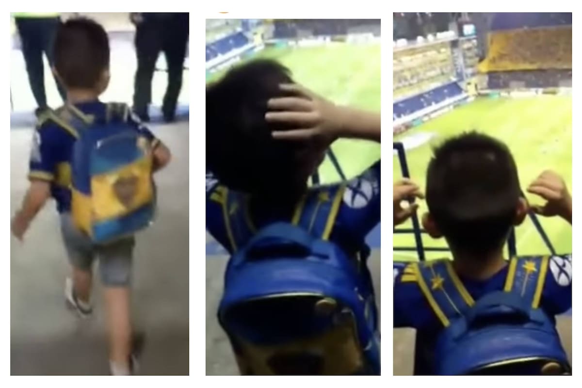 Un mini hincha se volvió loco al conocer el estadio de Boca