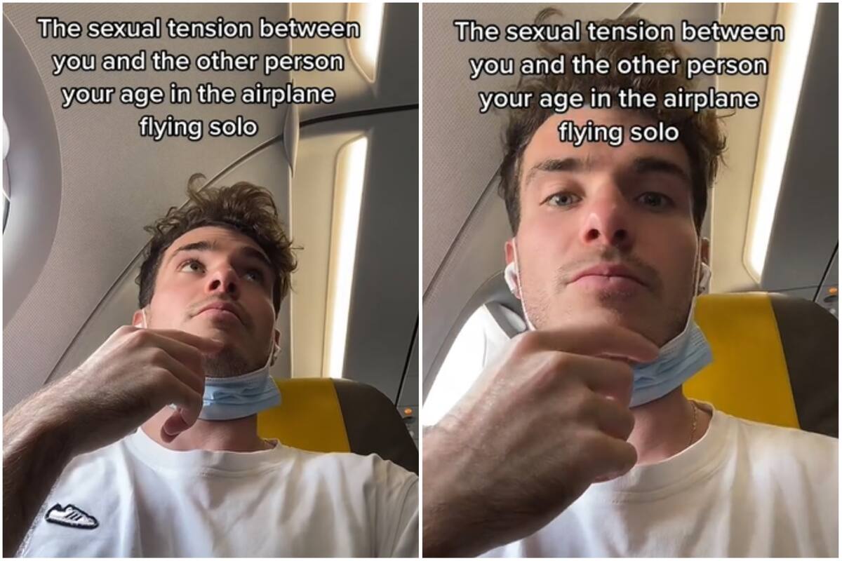 Un modelo francés compartió en sus redes una situación que es común para muchos jóvenes cuando viajan en avión