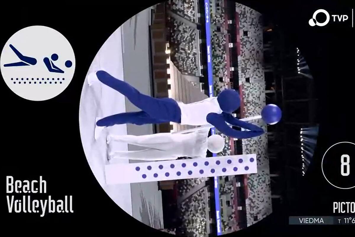 Un momento de la representación de los pictogramas en Tokio 2020