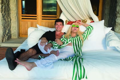 Un momento de relax junto a su amigo, Facundo Garayalde