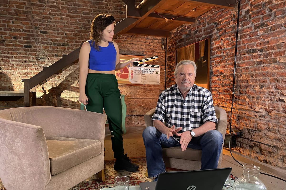 Un momento durante la filmación de "Mi mejor escena"