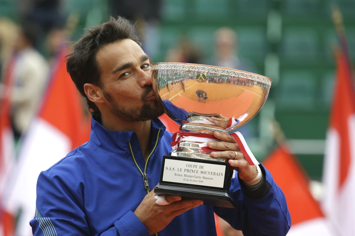 Un momento ideal: Fognini besa el trofeo de campeón de Montecarlo