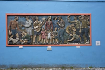 Un mural con código QR