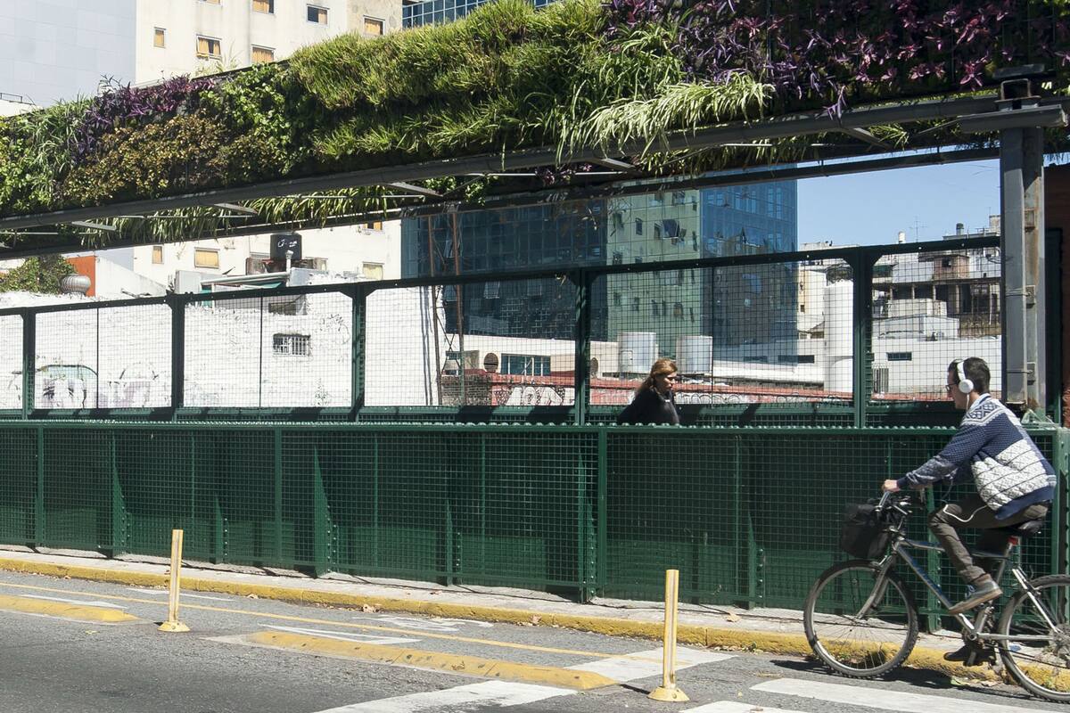 Un jardín vertical en la calle Florida