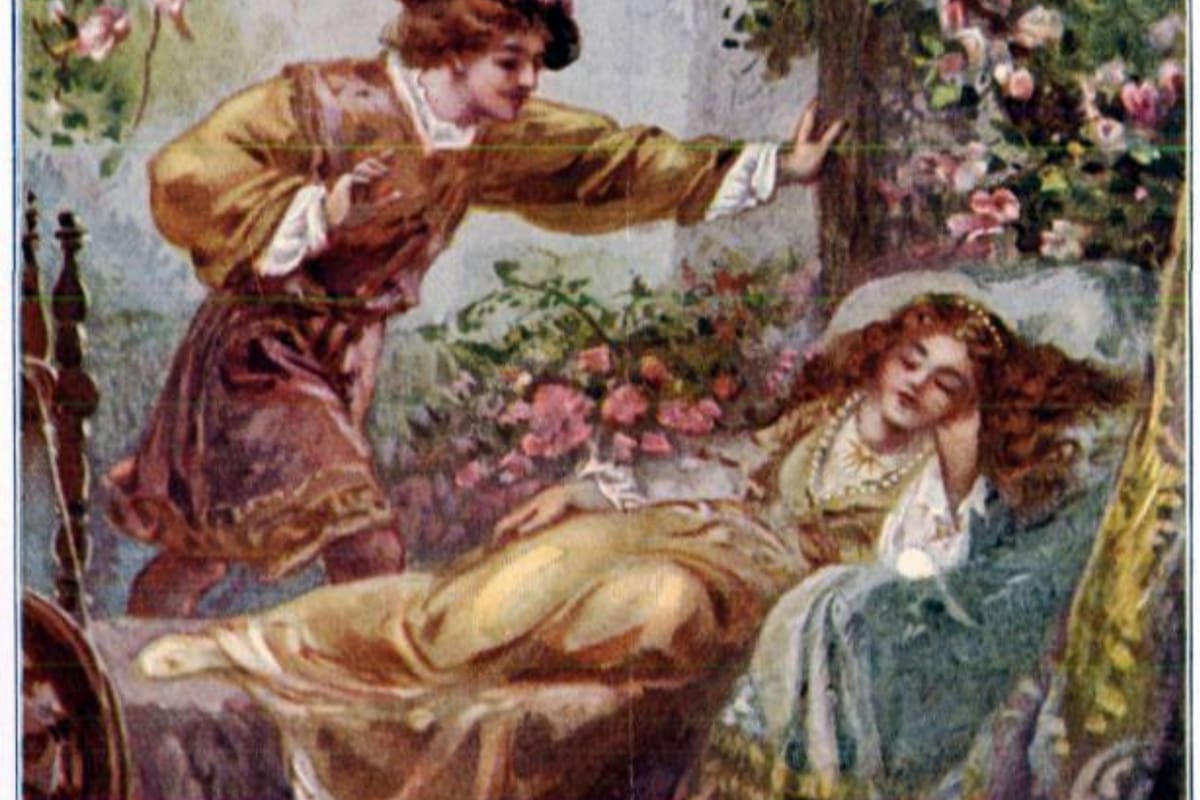 Un noble caballero halló a la bella durmiente mientras perseguía a su halcón