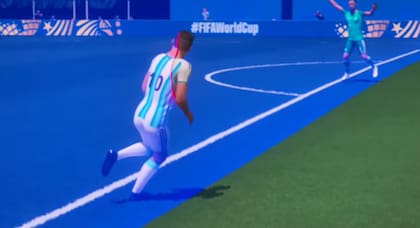 Un off-side de Messi en el último Mundial según el VAR de última generación que sí trae certezas; los jugadores lo acatan sin escándalos