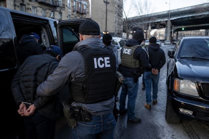 Un operativo de agentes de ICE, en Nueva Jersey.