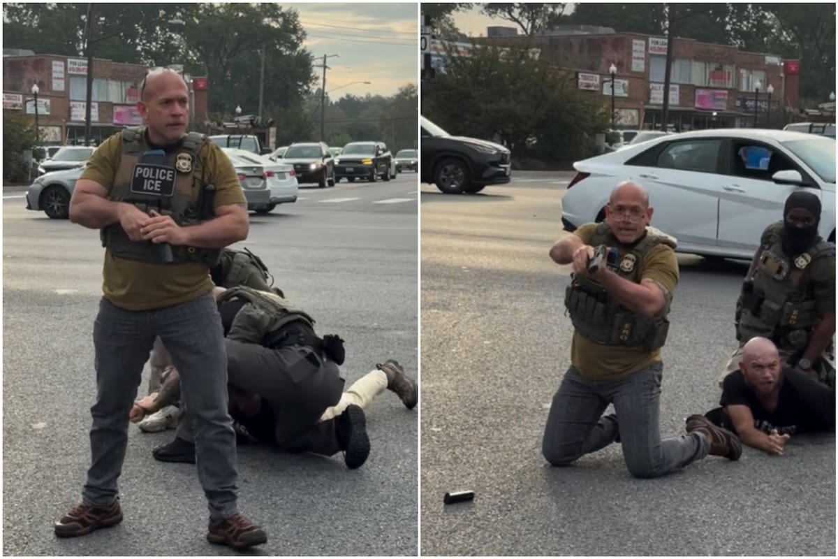 Un operativo de arresto realizado por el ICE derivó en un momento de tensión cuando un agente apuntó con su arma a las personas que se encontraban en el lugar filmando la situación