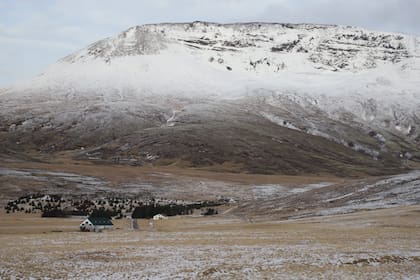 Un paisaje invernal en Islandia