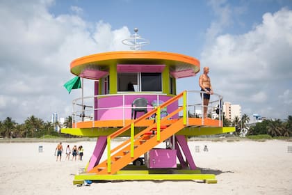 Un parador en la codiciada playa de Miami