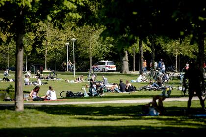Un parque de Ámsterdam, el fin de semana pasado