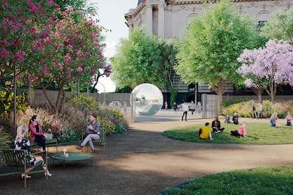 Un parque público de 2.800 metros cuadrados y un pasaje con locales comerciales contribuyen a "activar la vida en la calle".